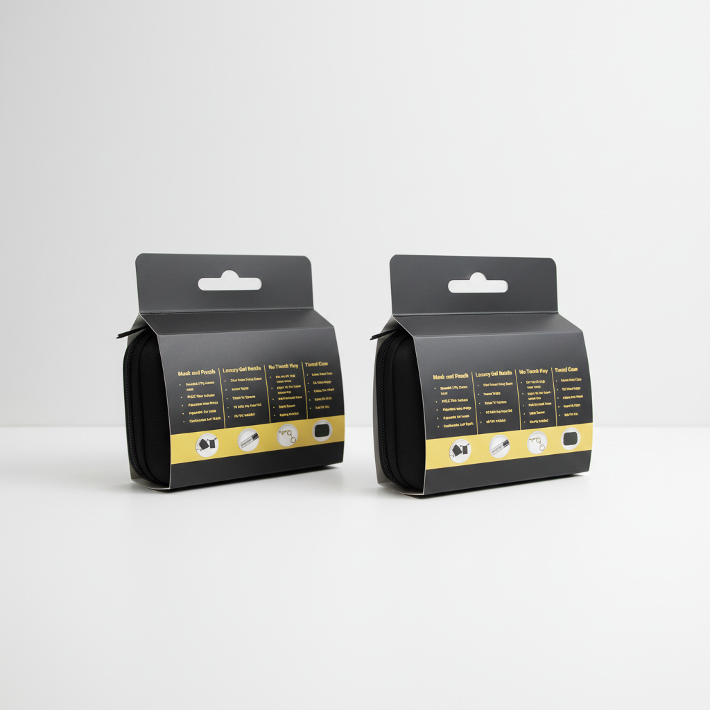 custom sleeves with hang tab packaging